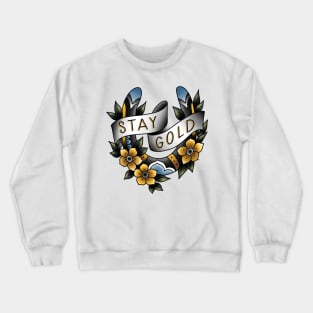 Stay Gold - Horseshoe - Traditional tattoo Crewneck Sweatshirt